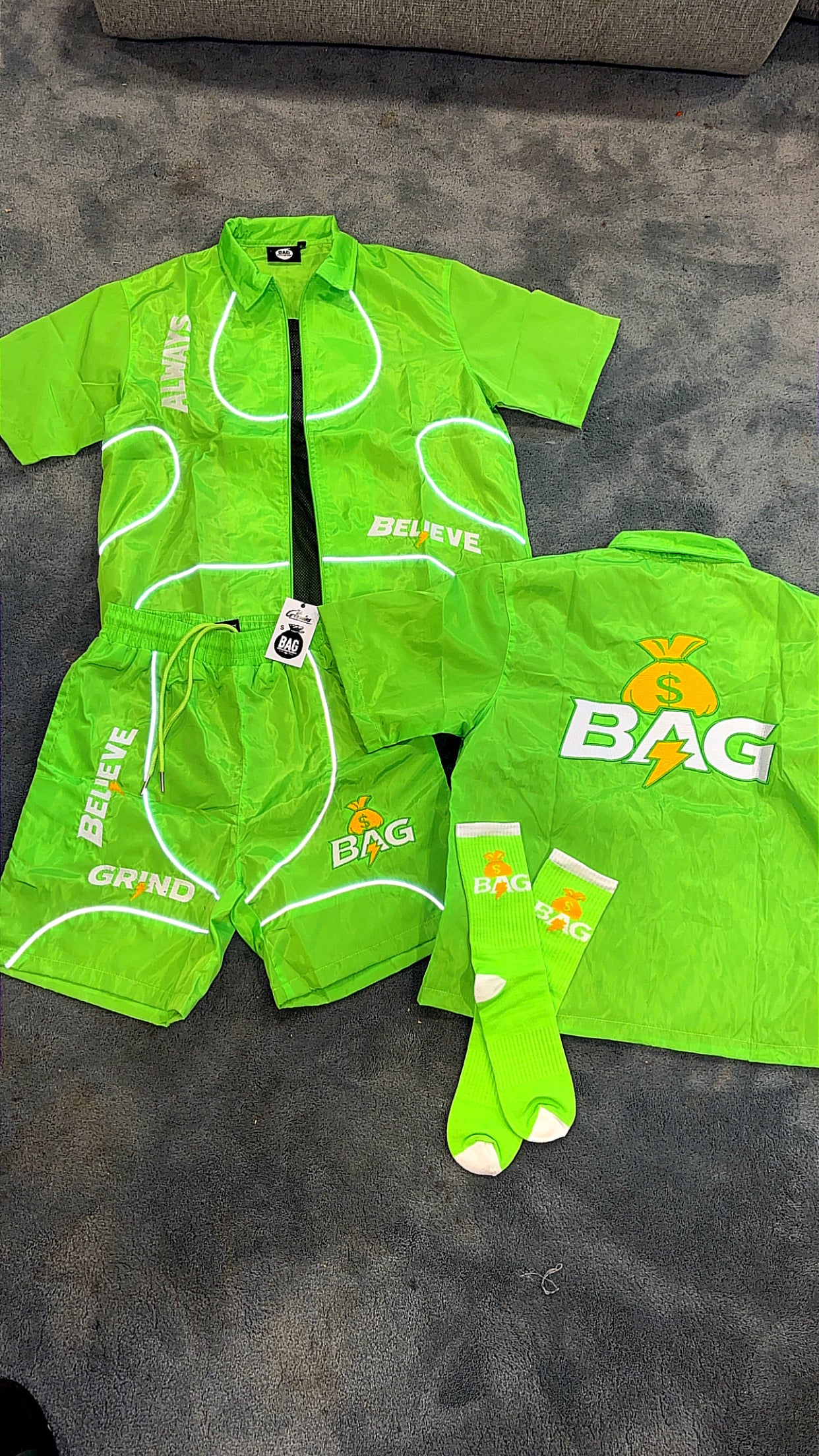 Lime Green /White