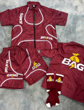 Burgundy /White