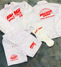 White X Red Windbreaker Set
