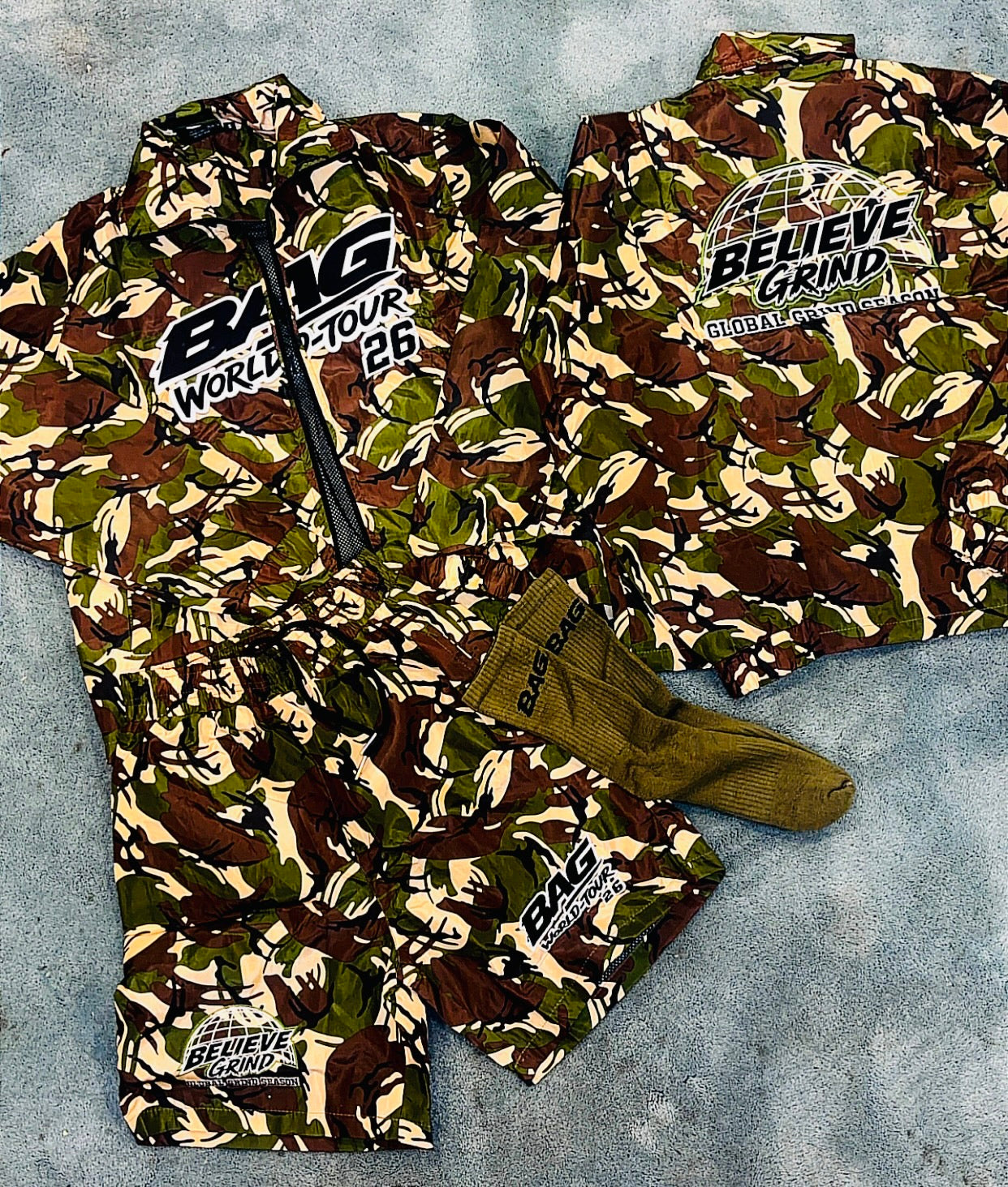 Army Camo Windbreaker Set